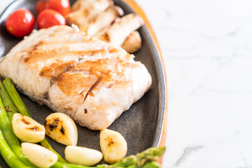 grilled snapper fish steak