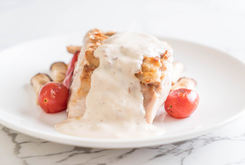 grilled snapper fish steak