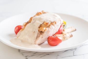 grilled snapper fish steak