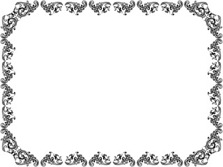 Ornate floral black frame