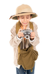 Boy in safari clothes