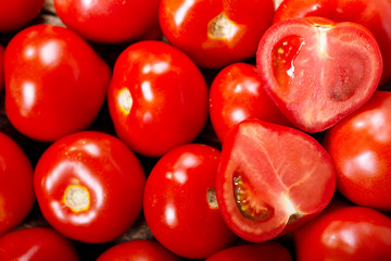 fresh tomatoes as background