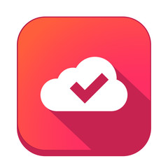 ikona z długim cieniem na tle zaokrąglonego kwadratu © vempireart