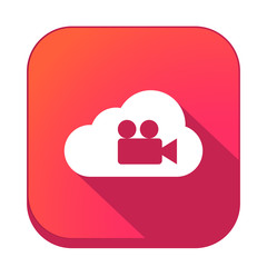 ikona z długim cieniem na tle zaokrąglonego kwadratu