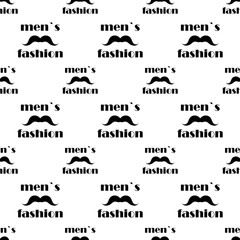 seamless pattern with mustache. vector