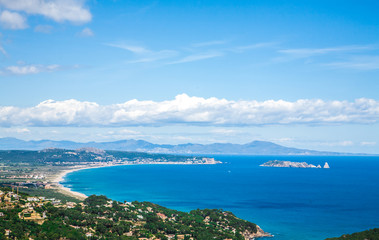 Fototapeta na wymiar View from the Begur hill, Costa Brava, Spain