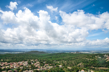 Fototapeta na wymiar View from the Begur hill, Costa Brava, Spain
