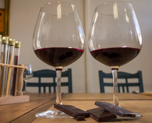 vin et chocolat