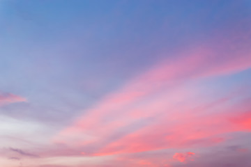 Fototapeta na wymiar Color through clouds in the evening sky.