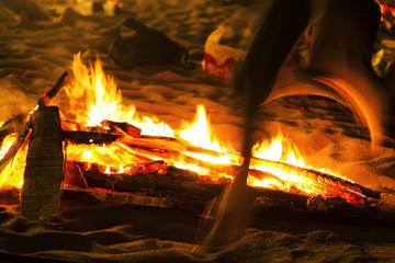 Saint John bonfires in Coruna, Galicia, International Tourist Interest