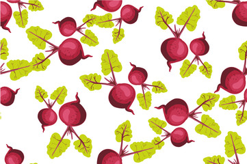 Seamless pattern with beets. Pattern under the mask vector