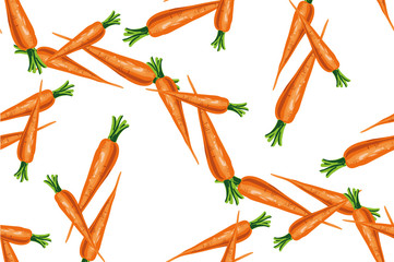Seamless pattern with carrots. Vector illustration