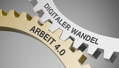 Digitaler Wandel / Arbeit 4.0 / Zahnrad