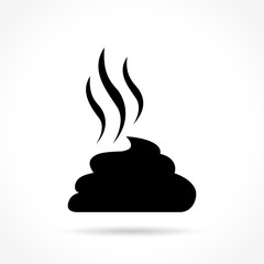 poop icon on white background