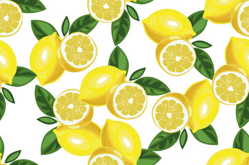 Schöner Zitronenhintergrund. Gezeichnetes nahtloses Muster des Vektors Hand auf Weiß