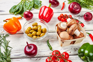 Food for preparation salad.