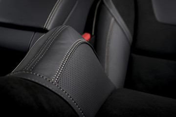 Part of  leather car seat details