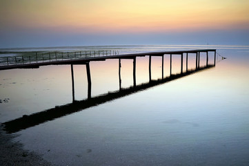 Fototapeta na wymiar Old sea pier