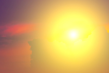 Evening sunlight orange hot zone.