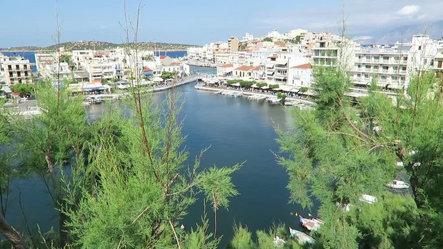 Cityscape of Agios Nikolaos (Crete Greece)