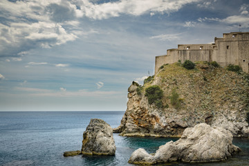 Fototapeta na wymiar Croatian Dubrovnik Old Town castle