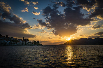 Sunset on bay at Croatia Island - 162249926