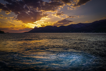 Sunset on bay at Croatia Island - 162249954