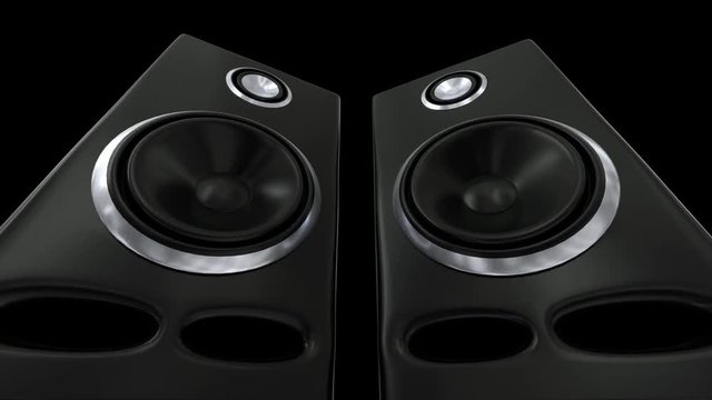 Speakers music vibrating sub cone beats bass club loudspeaker sound boom box 4k