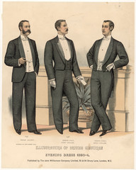 Men Evening Dress 1893. Date: 1893