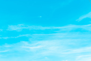 Blue backdrop in the air