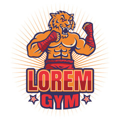 sport logo for fighting club