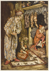 Santa Up Chimney - 20th century. Date: 1823