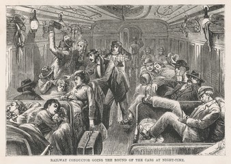 A Crowded Coach. Date: 1876