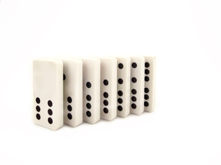 Domino isolated on a white background