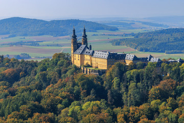 Fototapeta na wymiar Kloster Banz in Bad Staffelstein Luftbild