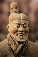 Foto auf Leinwand Ausstellung der Terrakotta-Armee im Shaanxi History Museum. Xian. China © David Davis