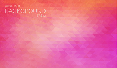 Horizontal rose color banner with triangle