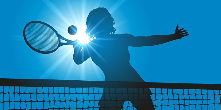 tennis - féminin - match - championne - tenniswoman