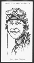 Amy Johnson - cigarette card. Date: 1903 - 1941