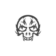 Skull icon. Vector logo illustration