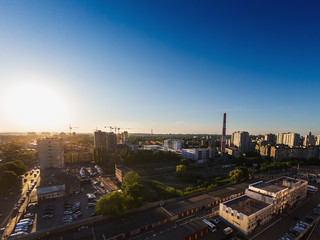 Aerial view of Voronezh downtown 