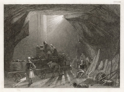Women in Coal Mine - 1840. Date: circa 1840
