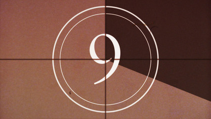 Countdown in the style of the old movie figure 9