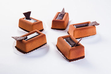 Five Handmade Sweets on a light background