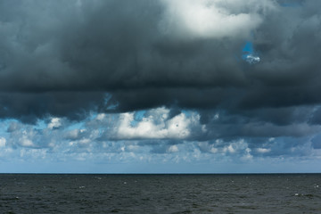 Stormy day in Baltic sea.