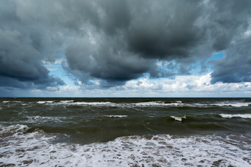 Stormy day in Baltic sea.