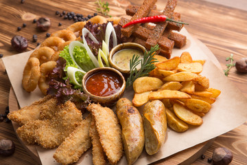fried snack for beer