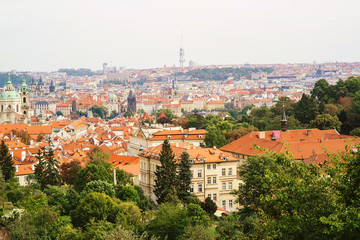 Fototapeta na wymiar Cityscape of old town in Prague, Czech Republic