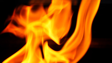 Abstract flame on black background