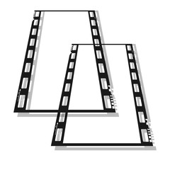 film, movie, photo, filmstrip set of film frame, vector illustration